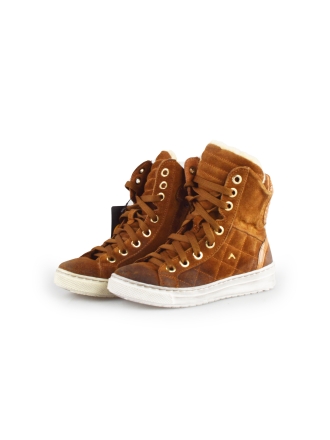 Vera Pelle Hoge sneakers Bruin 185280