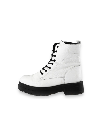 Poelman Veterboots Wit 199908