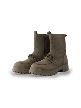 Poelman Enkellaarzen Beige 230306