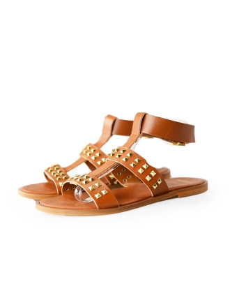 Manfield Sandalen Bruin 237784