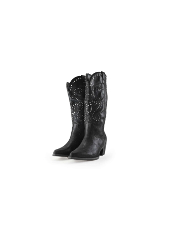 Ann Rocks Cowboy laarzen Zwart 241216