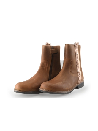Braqeez Enkellaarzen Cognac 258191