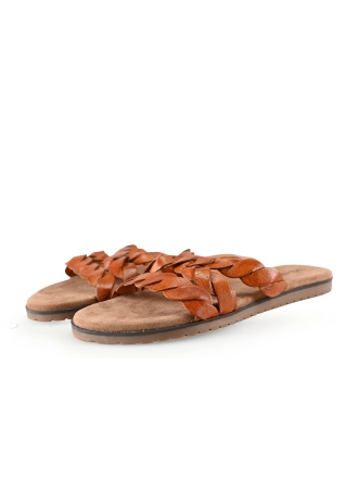 Lazamani Slippers Cognac 286334