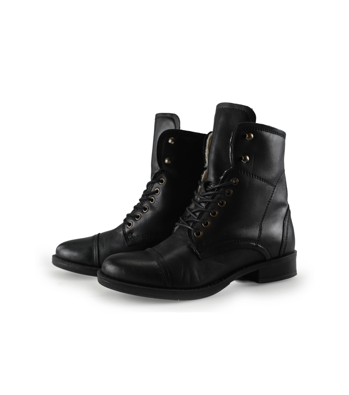 Manfield Biker boots in de kleur zwart maat 38 Refurbished by