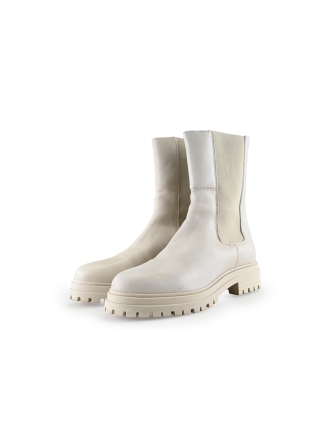 Manfield Chelsea boots Beige 289692
