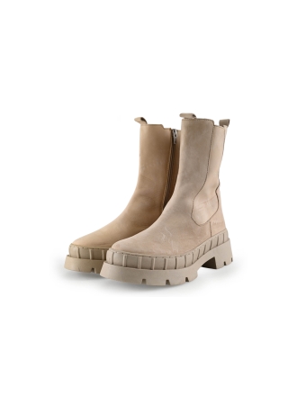 Manfield Chelsea boots Beige 293045
