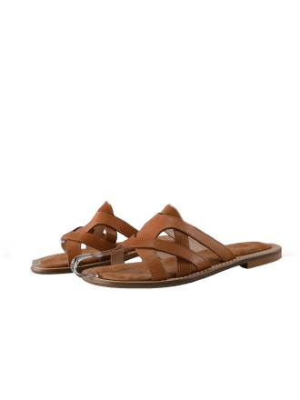 Fred de La Bretoniere Slippers Cognac 307004