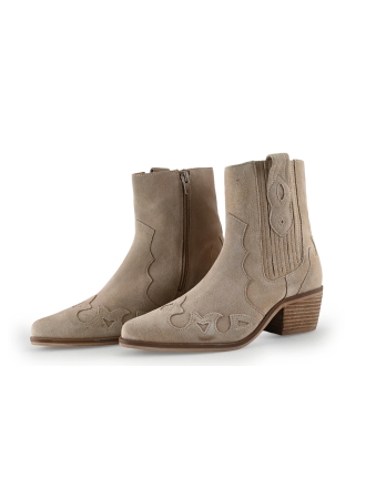 Manfield Cowboy laarzen Beige 310281