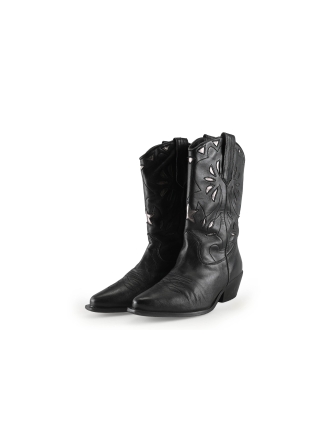 Manfield Cowboy laarzen Zwart 327382
 Maat 38
 