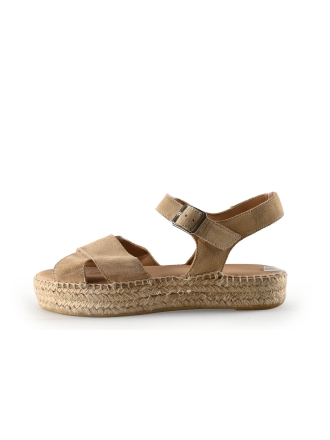 Manfield Sandalen Beige 329733
 Maat 38
 