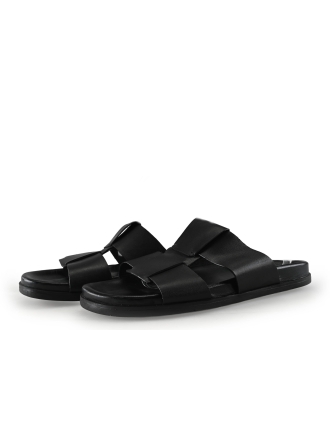 Manfield Slippers Zwart 330267
 Maat 44
 