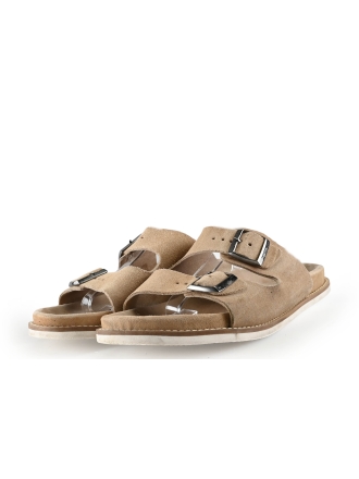 Manfield Slippers Beige 330339
 Maat 43
 