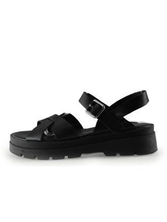 Manfield Sandalen Zwart 330407
 Maat 39
 