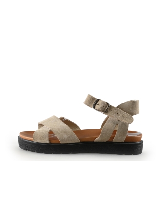Manfield Sandalen Beige 332325
 Maat 38
 