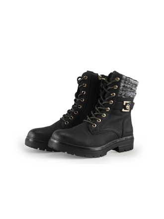 Tom Tailor Veterboots Zwart 333615
 Maat 39
 