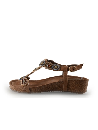Miss Behave Sandalen Bruin 336704
 Maat 38
 