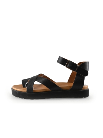 Manfield Sandalen Zwart 337258
 