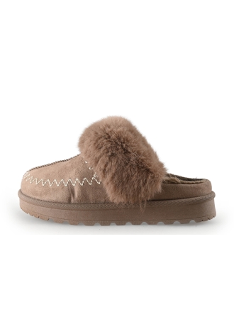 Double Heart Pantoffels Bruin 343336
 Maat 37
 