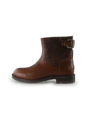 Shabbies Amsterdam Enkellaarzen Cognac 350568
 Maat 42
 