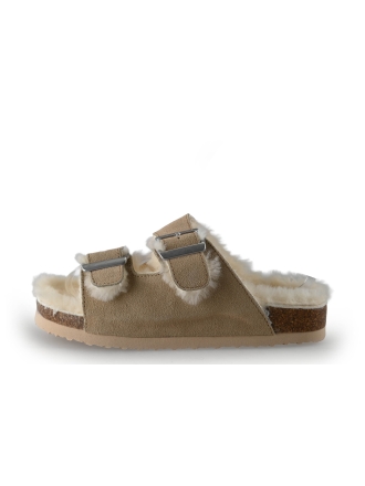 Manfield Pantoffels Beige 351572
 Maat 39
 