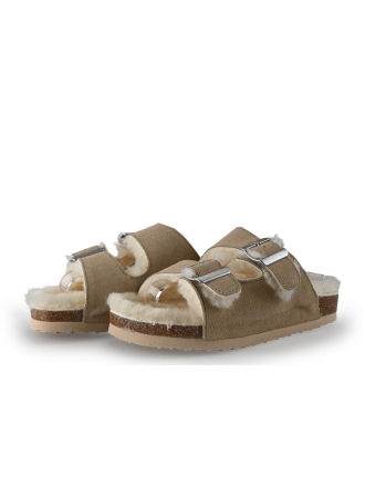 Manfield Pantoffels Beige 351572
 Maat 39
 