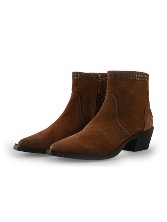 Shabbies Amsterdam Enkellaarzen Cognac 352077
 Maat 38
 