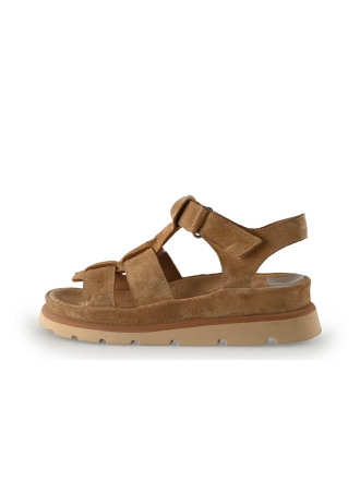 Shabbies Amsterdam Sandalen Cognac 352231
 Maat 39
 