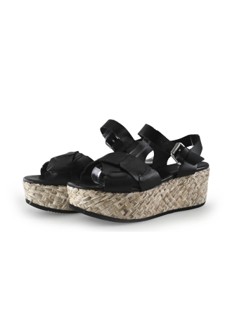 Shabbies Amsterdam Sandalen Zwart 352280
 Maat 40
 