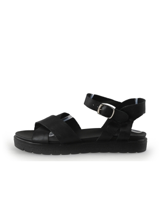 Manfield Sandalen Zwart 352846
 Maat 40
 