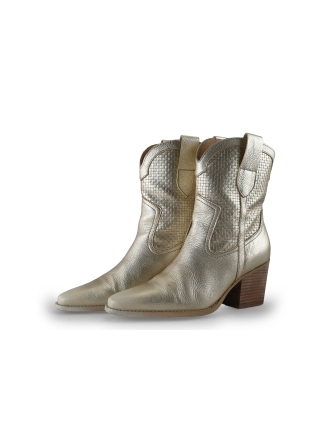 Manfield Cowboy laarzen Goud 354758
 Maat 39
 