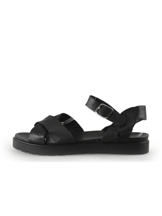 Manfield Sandalen Zwart 355041
 Maat 42
 