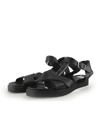 Manfield Sandalen Zwart 355041
 Maat 42
 