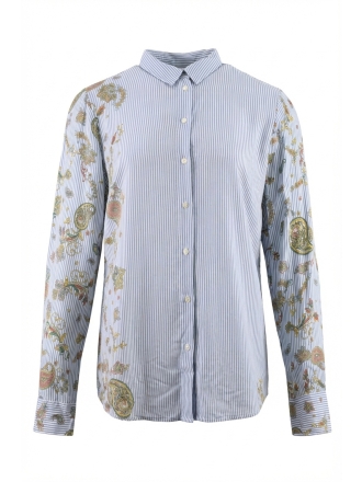 River Woods Blouse Blauw 607070
 Maat 40
 