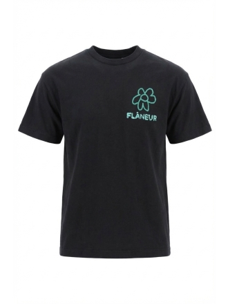 Flaneur T-shirt Zwart 607363
 Maat M
 