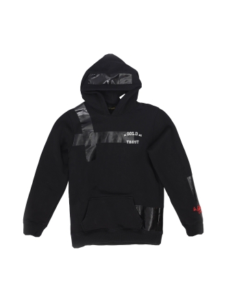 In Gold We Trust Hoodie Zwart 608419
 Maat 14
 