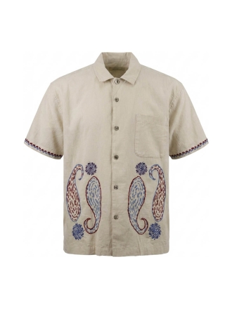 Obey Overhemd Beige 609284
 Maat XL
 