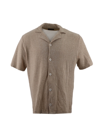 Oscar Jacobson Overhemd Beige 609285
 Maat L
 