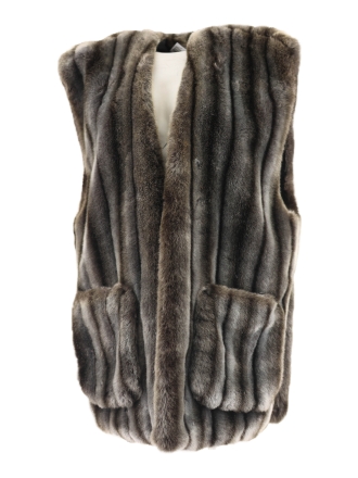 Vintagefurmania Vest Bruin 609589
 Maat 42
 