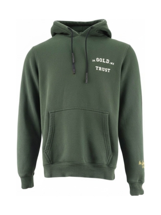 In Gold We Trust Hoodie Groen 609702
 Maat L
 