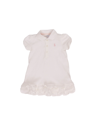 Polo Ralph Lauren Jurk Wit 610855
 Maat 68
 