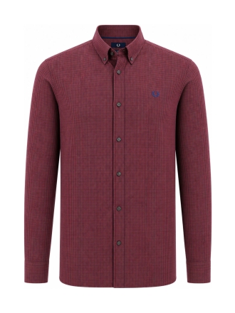 Fred Perry Overhemd Rood 611909
 Maat L
 